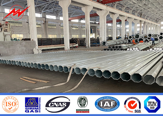 Cina 60 piedi 1280 kg palo elettrico con base, colori personalizzati pali di acciaio fornitore
